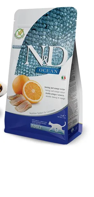 N&amp;D Ocean Cat Adult Fish/Orange Grain-free - 1,5kg