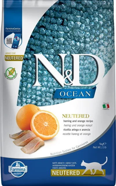 N&amp;D Ocean Cat GF Adult Herring &amp; Orange 5 kg