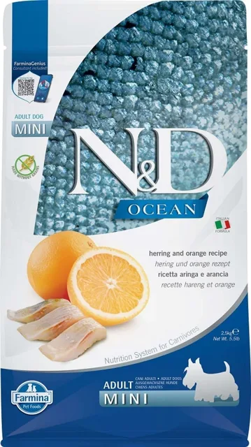 N&amp;D Ocean Dog Adult Mini Herring &amp; Orange 2,5kg