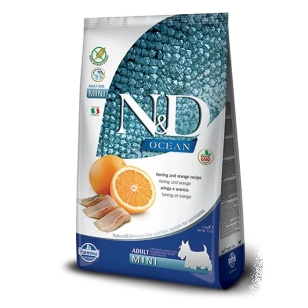 N&amp;D Ocean Dog Adult Mini Herring/Orange Grain-free - 2,5kg