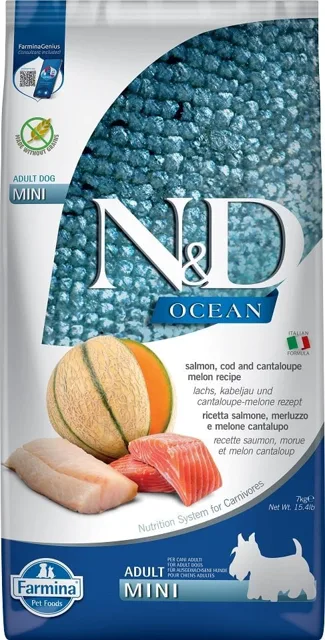 N&amp;D Ocean Dog Adult Mini Salmon &amp; Cod &amp; Melon 7 kg
