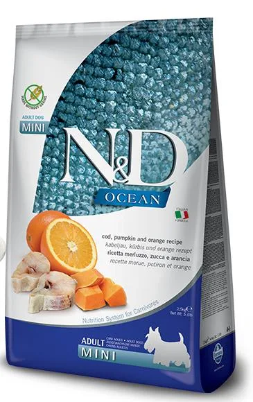 N&amp;D Ocean Dog Mini Adult Codfish/Orange Grain-free - 7kg