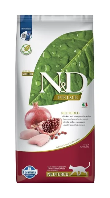 N&amp;D Prime Chicken &amp; Pomegranate Cat Neutered 10 kg