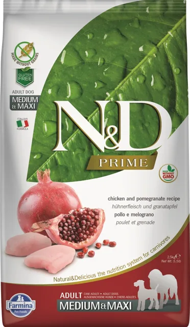 N&amp;D Prime Dog Adult M/L Chicken &amp; Pomegranate 12 kg