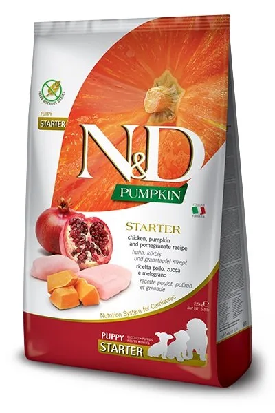 N&amp;D Pumpkin Dog Puppy Starter Chicken&amp;Pomegranate 2.5 kg