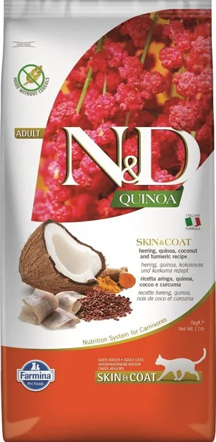 N&amp;D Quinoa CAT Skin &amp; Coat Herring &amp; Coconut 5kg