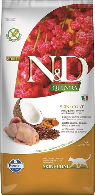 N&amp;D Quinoa CAT Skin &amp; Coat Quail &amp; Coconut 5kg