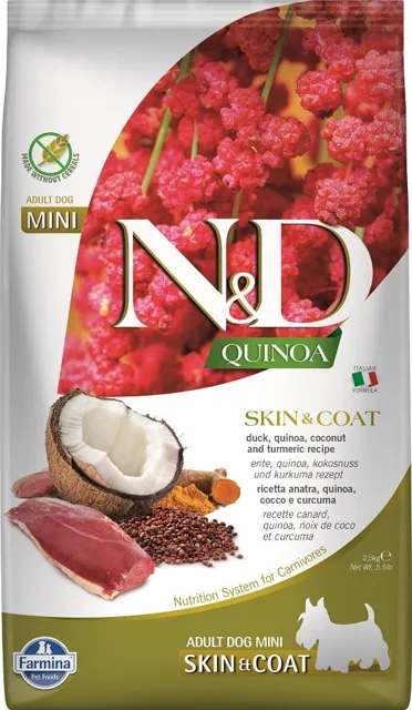 N&amp;D Quinoa DOG Skin &amp; Coat Duck &amp; Coconut Mini 2.5 kg