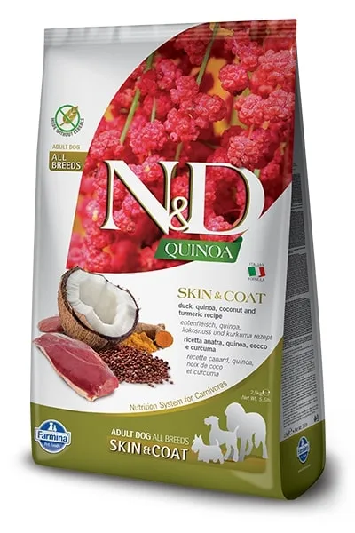 N&amp;D Quinoa Dog Skin/Coat Duck/Coconut Grain-free - 7kg