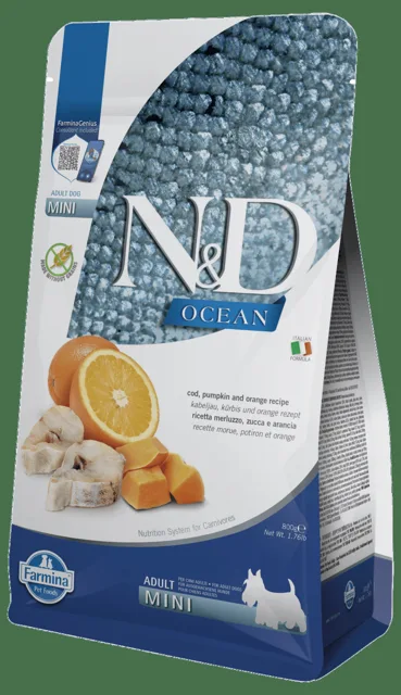 N&D Ocean Dog Adult Mini Codfish&Pumpkin&Orange 800g