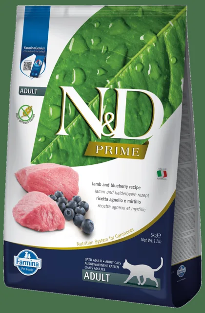 N&D Prime Cat Adult Lamb & Blueberry 5kg