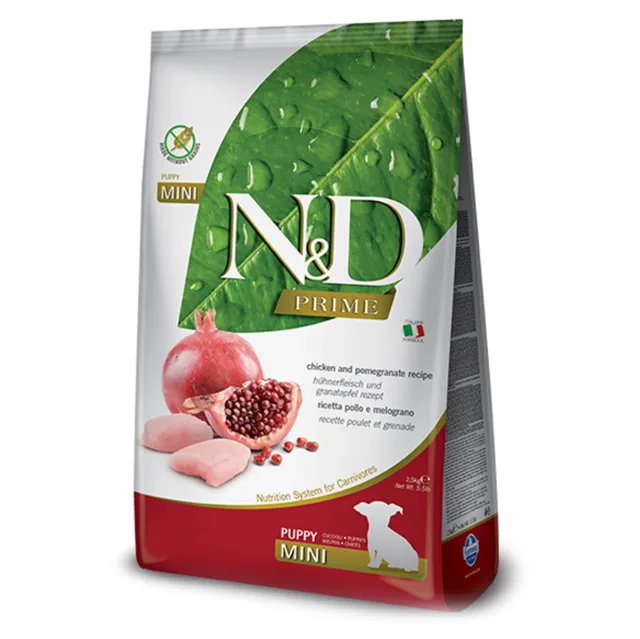 N&D Prime Chicken & Pomegranate Puppy Mini pro štěňata malých plemen 2,5 kg