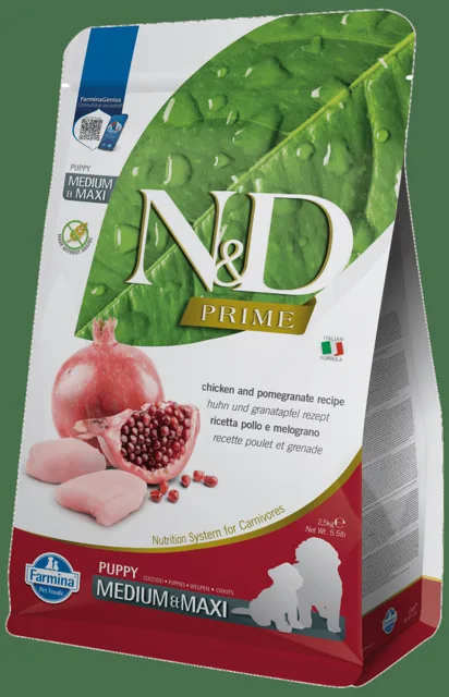 N&D Prime Dog Puppy Medium/Maxi Chicken&Pomegranate 2,5kg