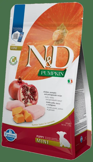 N&D Pumpkin Dog Puppy Mini Chicken & Pomegranate 800g