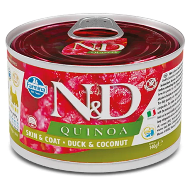 N&D Quinoa duck & coconut adult mini pro malá plemena psů 140 g
