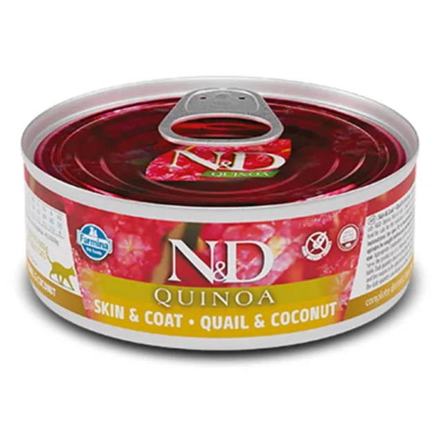 N&D Quinoa Quail & Coconut Adult pro dospělé kočky 80 g
