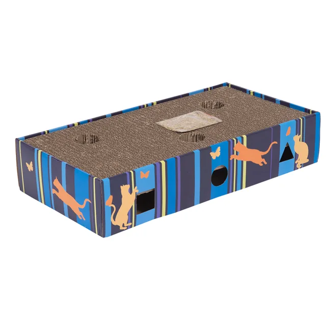 Nábytek pro kočky na škrábání & hraní - D 45,5 x Š 24 x V 9,3 cm / 2 míčky