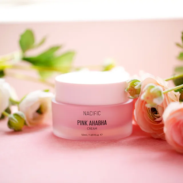NACIFIC - Pink AHABHA Cream - Hydratační a rozjasňující krém s AHA a BHA kyselinami - 50 ml