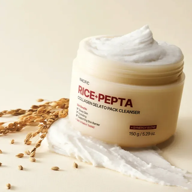 NACIFIC - Rice Pepta Collagen Gelato Pack Cleanser  - Gelový čistič s rýží, peptidy a kolagenem - 150 g
