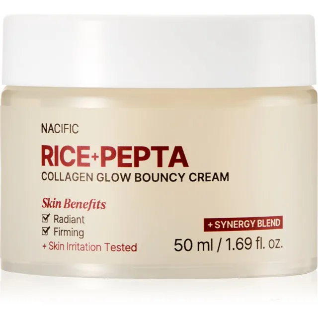 Nacific Rice + Pepta Collagen Glow Bouncy Cream rozjasňující pleťový krém s hydratačním účinkem 50 ml