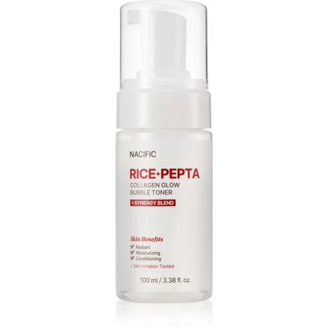 Nacific Rice + Pepta Collagen Glow Bubble Toner rozjasňující pleťové tonikum s hydratačním účinkem 100 ml
