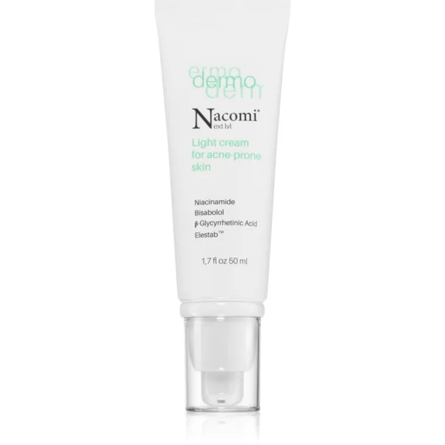 Nacomi Next Level Dermo lehký krém proti akné regulující tvorbu kožního mazu 50 ml