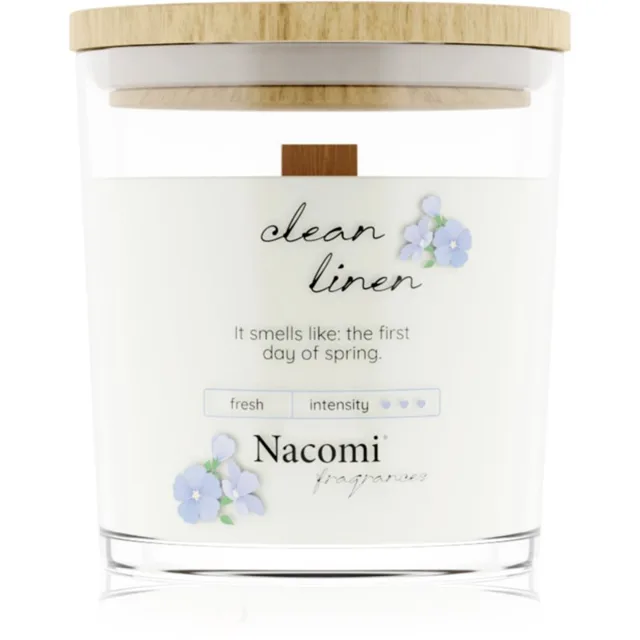 Nacomi Soy Candle Home Fragrances vonná svíčka s dřevěným knotem 140 g