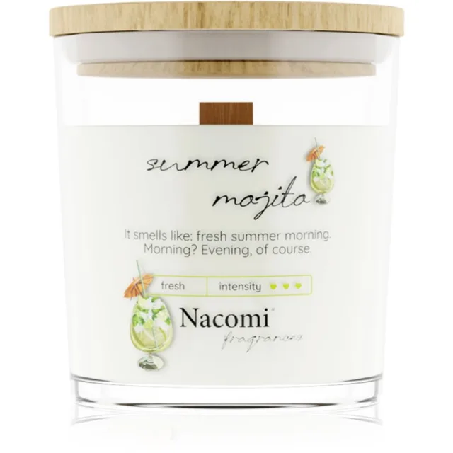 Nacomi Soy Candle Home Fragrances vonná svíčka s dřevěným knotem 140 g
