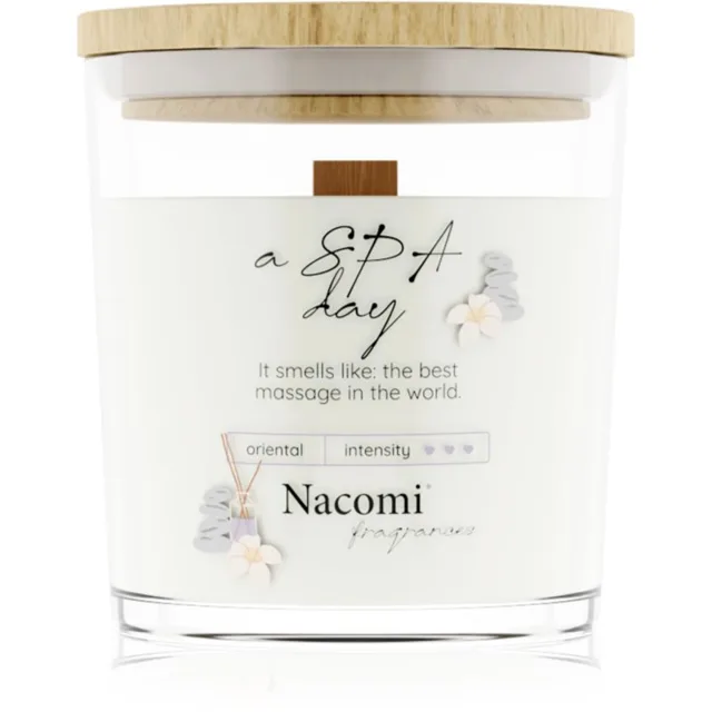 Nacomi Soy Candle Home Fragrances vonná svíčka s dřevěným knotem 140 g