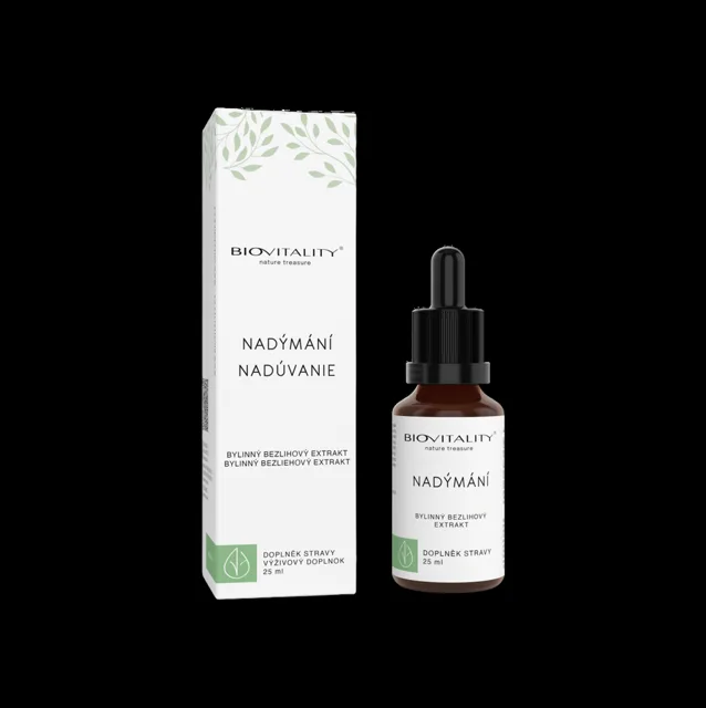 Nadýmání bylinná bezalkoholová tinktura – kapky 25 ml – Green idea