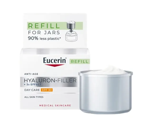 Náhradní náplň pro denní krém pro zralou pleť SPF 30 Hyaluron-Filler+3x Effect (Day Care Refill) 50 ml