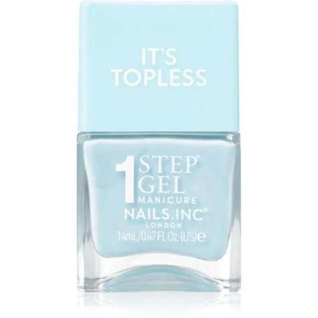 Nails Inc. It’s Topless gelový lak na nehty pro dlouhotrvající efekt odstín Giselle Icy Blue 14 ml