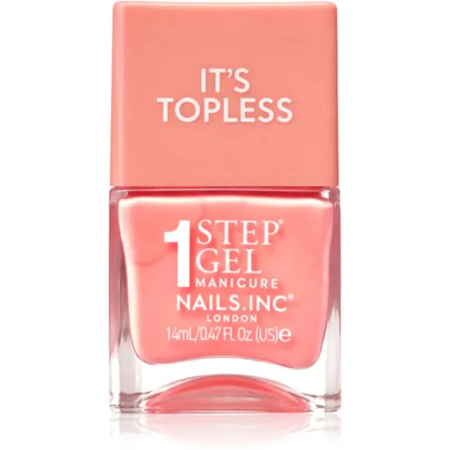 Nails Inc. It’s Topless gelový lak na nehty pro dlouhotrvající efekt odstín Paloma Peach Creme 14 ml