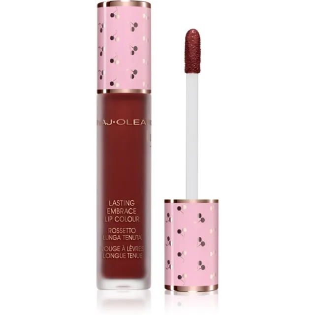 Naj Oleari Lasting Embrace Lip Colour tekutá rtěnka pro ženy 10 Dark Burgundy 5 ml