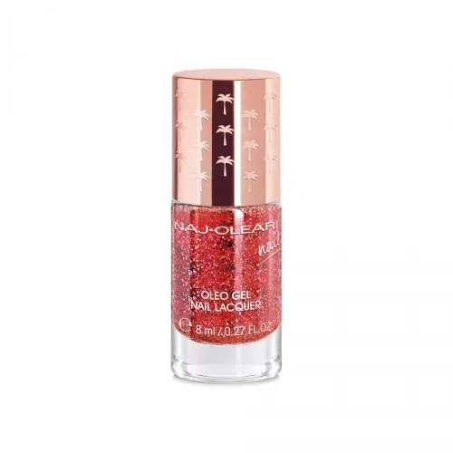 Naj-Oleari Oleo gel Nail Lacquer lak na nehty s gelovým efektem -  34 party red 8 ml