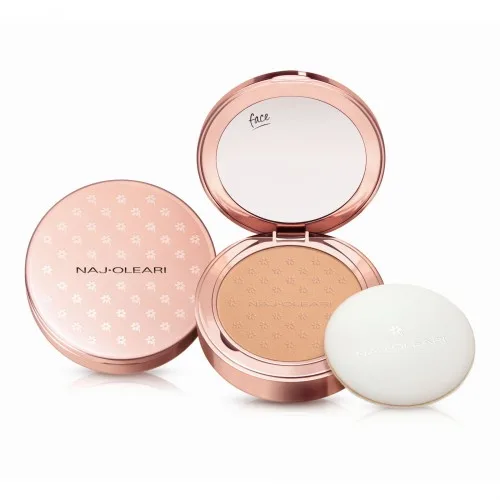 Naj-Oleari Skin Caress Pressed Powder zmatňující kompaktní pudr - 03 sienna 9,5 g