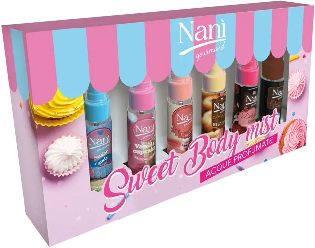 Naní Dárková sada tělových sprejů 6 x 20 ml
