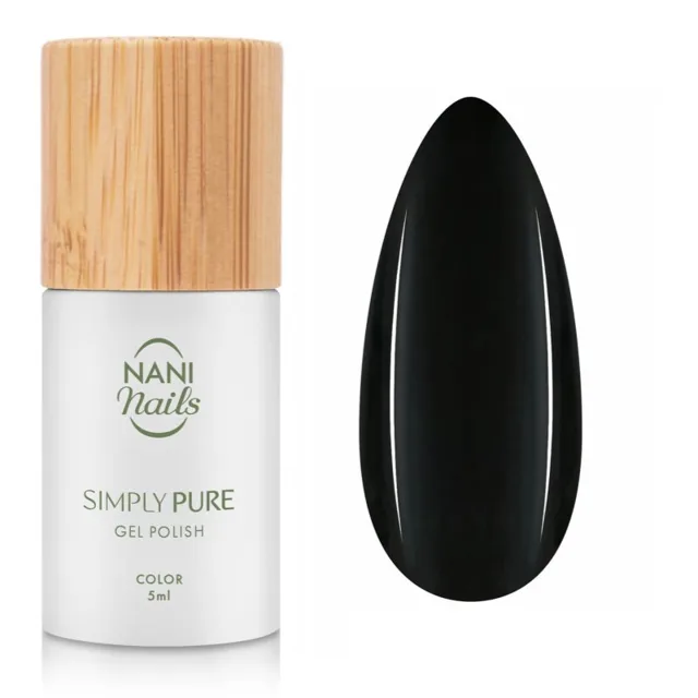 NaniNails Simly Pure gelový lak na nehty s použitím UV/LED lampy odstín True Black 5 ml