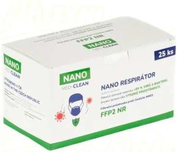 Nano Med Clean nano respirátor FFP2 25ks