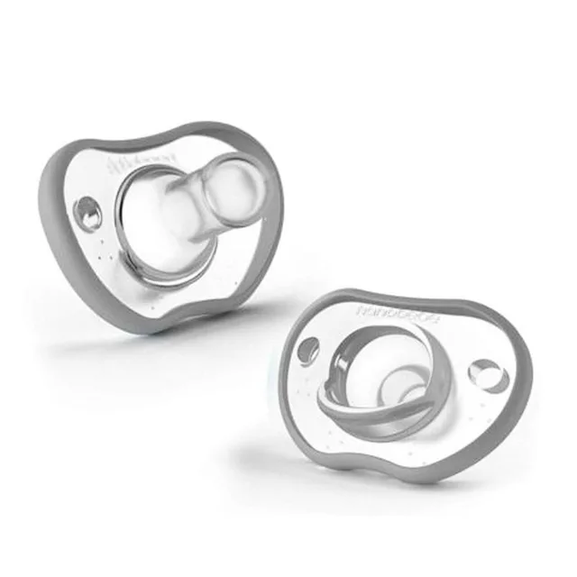 Nanobébé Flexy dudlík 3m+, 2ks - šedá