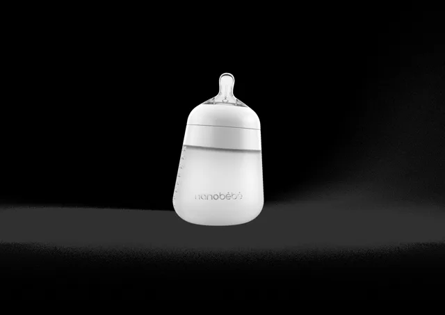 Nanobébé Silikonová dětská Flexy láhev 270ml 1ks - bílá