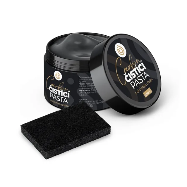 Nanolab Carbon Čisticí pasta s aktivním uhlím 500 g + houbička 1 ks
