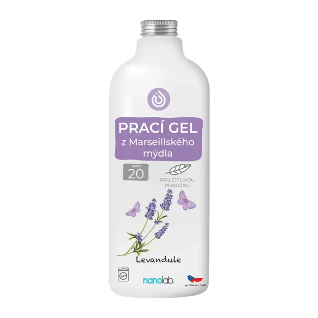 Nanolab Prací gel z Marseillského mýdla Levandule 1500 ml
