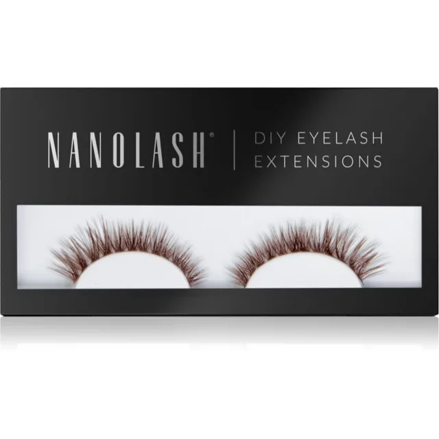 Nanolash DIY Eyelash Extensions sada na domácí prodloužení řas Fantasy BROWN 36 ks