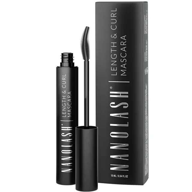 Nanolash Řasenka pro prodloužení a natočení řas Length & Curl Mascara 10 ml Black