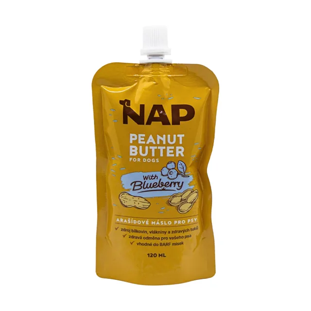 NAP Arašídové máslo pro psy borůvka 120 g