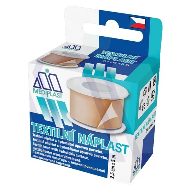 Náplast Mediplast 2.5 cmx5 m tkaná cívková