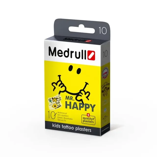 Náplast Medrull dětská KIDS tetovací Mr.Happy 10ks