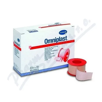Náplast Omniplast textilní 5cmx5m 1ks