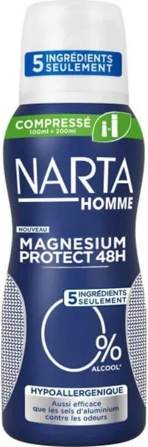 Narta Homme Compressé Spray Magnesium Protect 48h Hypoalergenní 100 ml